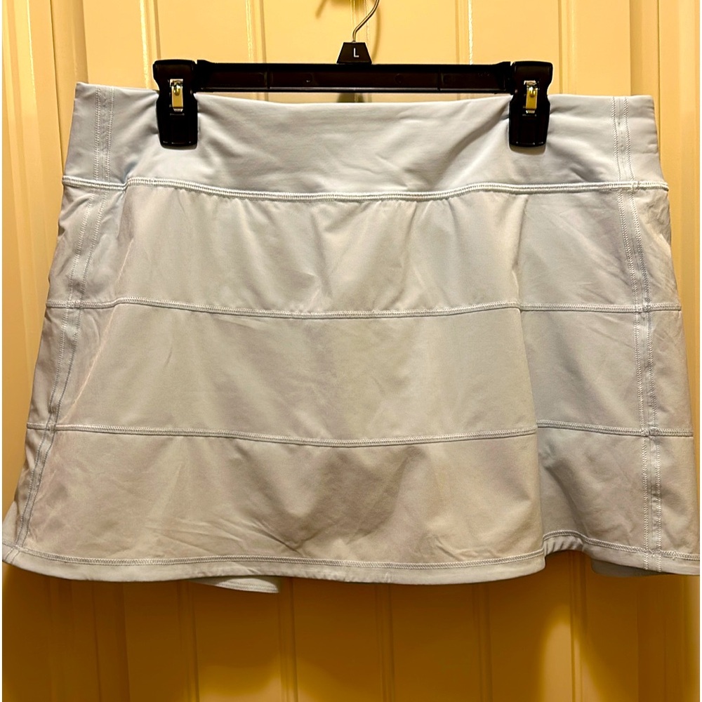 Lululemon Pace Rival skort size 10 long. Powder blue. Like new